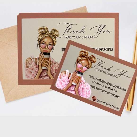 100 poshmark Thank you for your purchase cards - Picture 3 of 16